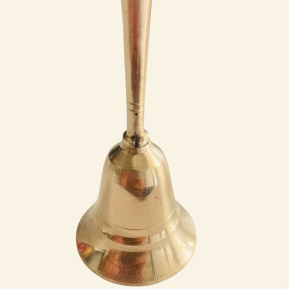VTG Solid Brass Hand Bell,Dinner Bell/ Alter Bell/ Meditation Bell/ School Bell - Picture 8 of 10